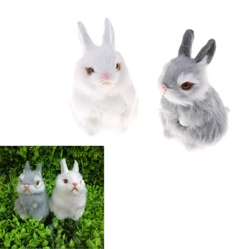 Posnemajte lase Bel Krznen Zajec Nap Igrače Simulacije Živali Dekoracijo Modela