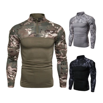 Novo mens Prikrivanje Taktična Vojaška Oblačila Boj proti Majica Napad dolg rokav Tesen T shirt Vojske Kostum