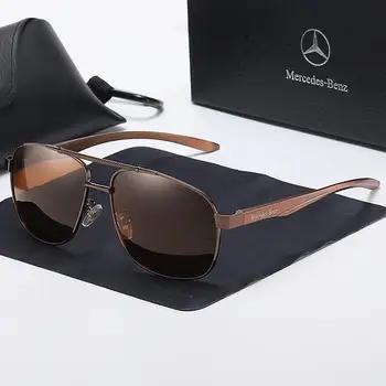 2023 Novi Mercedes Benz sončna Očala za Moške Kovinski Kvadratni Okvir Polarizirana in UV Zaščito Očala Vožnje Potovanja Gafas De Sol