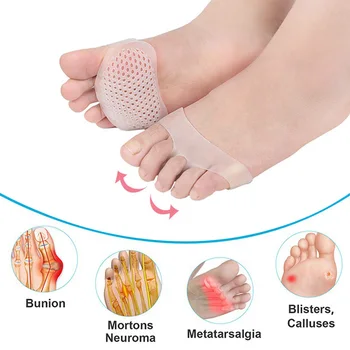Silikonska Noga Metatarzalnem Blazine Lajšanje Bolečin Orthotics Stopala Masaža Anti-slip Zaščitnik Visoke Pete Elastična Blazine za Nego Stopal