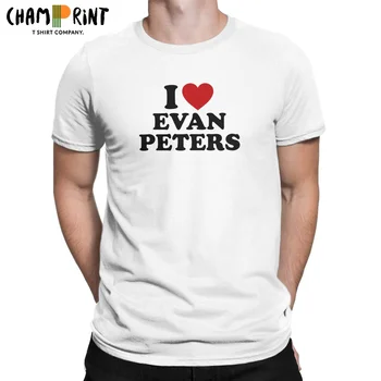 Evan Peters Igralec T Srajce za Moške Bombaž Novost T-Shirt O Vratu Tee Majica Kratek Rokav Vrhovi Rojstni dan