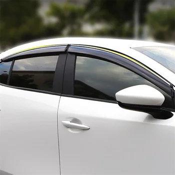 Avto Styling Kritje Palico Lučka Plastično Steklo Veter Vizir Dež/Sun Stražar Vent Za Mazda 3 Mazda3 Axela M3 2019 2020 2021 2022