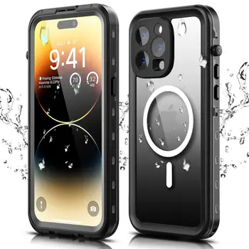 Magnetno Ohišje Za iPhone 15 14 Pro Max Pro iPhone 13 Pro Max IP68 Vodotesen Zaščitnik Celotno Telo, Zaščitna Dustproof Primeru Telefon