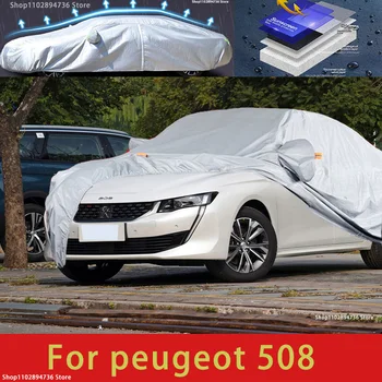 Za Peugeot 508 508L Prostem Varstvo popoln komplet Zajema Snežno odejo Dežnik Nepremočljiva Dustproof Zunanja Avto oprema