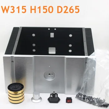 W315 črpalka > > h150 D265 Velika Velikost Ojačevalnik Ohišje Dekoderja Lupini DIY PSU Slušalke Primeru Aluminijasto Ohišje Hi-Fi Doma Audio Ohišje