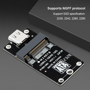 NGFF Na USB 3.2 Tip-C vmesniško Kartico JMS583 M2 NGFF SSD Adapter M. 2 B Tipka SSD USB 3.2 Pretvornik Podporo M2 SSD 2230/42/60/80