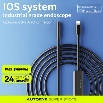 Endoskop Kamera Za iPhone APPLE Lightning 8 MM Avtomobilov Endoskopski IP68 Vodotesen 8 Led Borescope Pregled iPhone14 iOS iPad