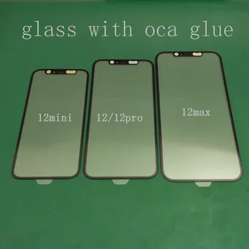 20PCS 2 v 1 OCA Lamilated Zaslon Zunanji Stekla za iPhone13pro 13 pro max 12 mini 12 pro max Dotik Zamenjava Objektiva