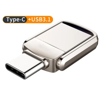 2TB USB Flash Diski USB 3.0 Kovinski Flash Disk 1TB Disk C-Tip Visoka Hitrost Pendrive Nepremočljiva USB Prenosni USB Pomnilnik