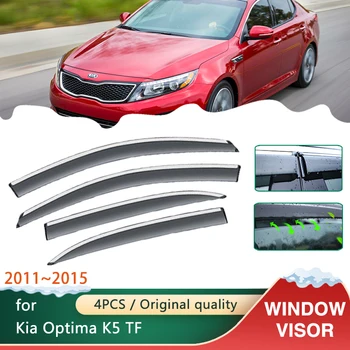 Avto Windows Ščitniki za Kia K5 Optima TF 2011~2015 Pribor 2012 2013 platnene strehe Sonce Dež Dim Odtenki Stražar Deflektor Windshie