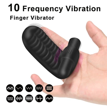 Odraslih Izdelek Prst Rokav Vibrator Za G Spot Orgazem Masaža Klitoris Spodbujanje Ženskega Masturbator Vibrator Lezbični Seks Igrače Za Ženske