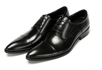 pokazal prste čevlji moški poročni črne čipke klasičnih formalnih poslovnih mens obleka, čevlji pravega usnja, copati moški ravno čevlji