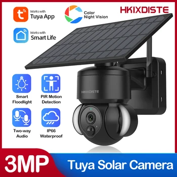 3MP Žaromet Varnostne Kamere, Wifi Tuya Smart življenje AI Humaniod Zaznavanje Barv Night Vision CCTV Video Nadzor Cam