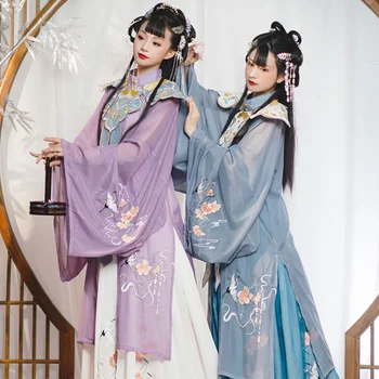 Kitajski Tradicionalni Kostum Vezenje Nabrano Krilo Hanfu Ženska Princesa Vila Kostum Klasični Ples Kostum, Kostum Cosplay