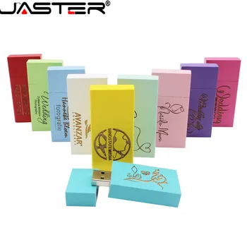 JASTER 2.0 USB flash diski brezplačno LOGOTIP vroče prodaja kreativne Lesene pisane kvadrate pravi USB 2.0 kapaciteta 4GB/8GB/16GB/32GB/64GB