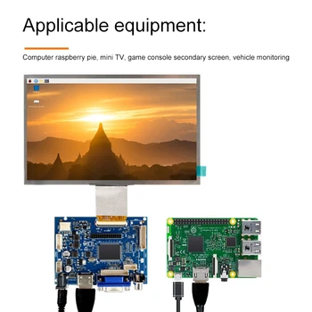 Trgovina na drobno 7 Palčni, 1024 X 600 LCD Zaslon Voznik Odbor W/Voznik Odbor Monitor za Raspberry Pi Podporo AV Obračalni Prednost