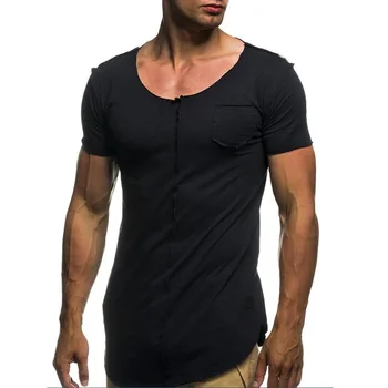 ŠT.2 A1342 Poletje nove moške majice barva slim trend priložnostne kratka sleeved moda