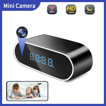 Mini Fotoaparat Ura Full HD 1080P Brezžični Wifi Nadzor IR Nočno Vizijo Pogled DVR Kamere Domov Nadzor Monitor Video