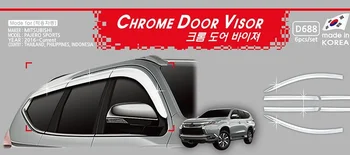 Chrome Vrata Dež Vizir Strani Okna kliknite jugar da začnete Odtenek Sonce, Veter Ščit Srebro Potovanj Kapi za Mitsubishi Pajero
