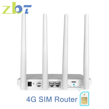ZBT 4G WiFi Usmerjevalnik WI FI Kartice SIM EC200AEUHA Modem 2,4 Ghz 5GHz Dual Band WiFi 300Mbps 1200Mbps 2 LAN WAN LTE Roteador za Dom