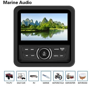 Nepremočljiva Morskih Stereo Bluetooth Radio motorno kolo, Avdio Čoln Avto MP5 Predvajalnik Auto Sound System FM AM Sprejemnik Za SPA UTV ATV