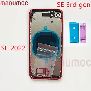 SE3 Zadnja Vrata Ohišje Za iPhone SE 3 2022 Nazaj Ohišje Pokrov Baterije s Srednjega Okvirja Pladenj Sim Telefon rezervnih Delov