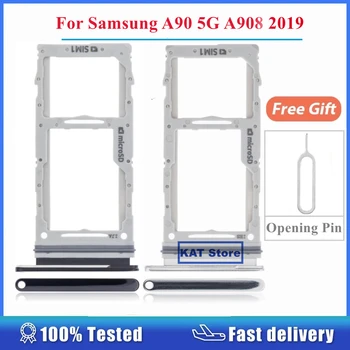 Za Samsung Galaxy A90 5G A908 2019 Držalo za Kartico SIM Reža za Sim Pladenj S Pin za Izmet Orodje za Nadomestne Dele