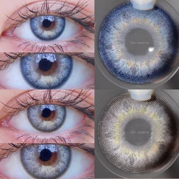 Bio-bistvo 1 Par Barvne Kontaktne Leče za Oči Modre Oči Stik Naravna Ličila Opremo Sive Leče Moda Leče
