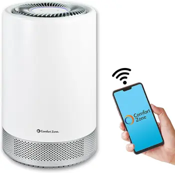 HEPA Čistilec Zraka z WiFi App Nadzor - Smart Zračni Filter & Cleaner - Odstranjevanje Prahu, Vonj, cvetni prah, Kompakten Ionizer s Časom