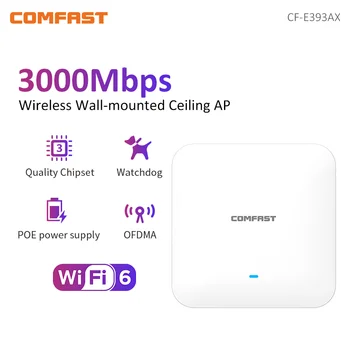 Comfast AX3000 WiFi 6 Strop AP 2.4 G&5G Dual Band Wireless Gigabit Dostopno Točko High Power Zaprtih WiFi Pokritost Usmerjevalnik Extender