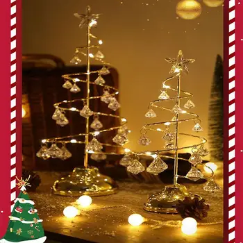 Mintiml Prižgejo Božično Drevo Mini Božično Drevo Z Lučmi Majhne Pribor Cone Darila, Božični Namizje Novo Leto Decorati