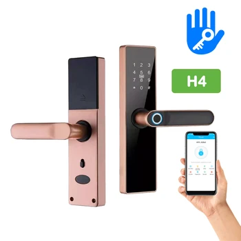 2022 NOVO H4 Prstnih Elektronsko Zaklepanje TT Zaklepanje Bluetooth Daljinsko upravljanje Smart Zaklepanje Vrat Geslo IC za Kartico Tipka za Pametni Dom