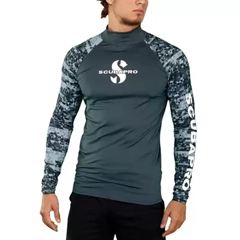 2023 Men ' s Long Sleeve majica Rashguard z UV Zaščito Kopalke, Surfanje, Potapljanje Šport Majica Plavanje Dihanje Hitro Suhe Nogavice Obleke