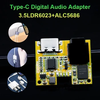 Tip-C Digitalni Audio Adapter 3.5LDR6023+ALC5686 Poslušanje Pesmi Polnjenje 2 In1 Digitalni Audio Dekodiranje Odbor PCBA Modul