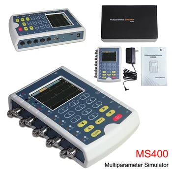 MS400 Biomedical Multiparameter Simulator 12 Vodi EKG Dihanja TEMP 4 Channel IBP Monitor Pacienta Simulator