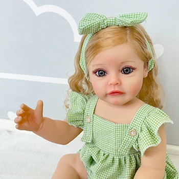 55 CM Prerojeni Malčka Dekle Lutka SueSue Celotno Telo, Vodotesno Silikonsko Bathy Igrača Strani-Podrobnejši Barve z 3D Pogled Vidne Žile