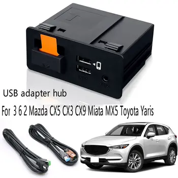 Auto USB Adapter Središče za Apple-CarPlay Android TK78-66-9U0C za Mazda 3 6 2 Mazda CX5 CX3 CX9 Miata MX5 Toyota Yaris