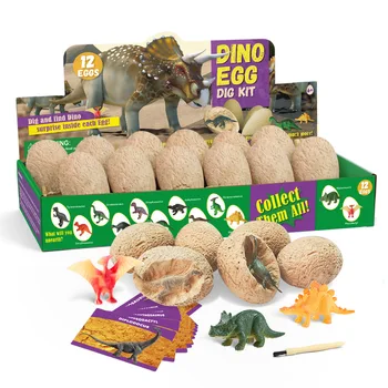 12pcs/Set Dinozaver Jajca Izkopa Kit Komplet Simulacije Dinozaver Arheologijo Znanstveno Izobraževalne Igrače, Darila Za Otroke, Otroci Boy
