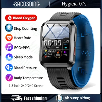 Nove neinvazivne Kisika v Krvi, Moški Gledajo zračna Črpalka zračna Blazina Natančnost Krvni Tlak Bluetooth klic Smartwatches Za Huawei Xiaomi