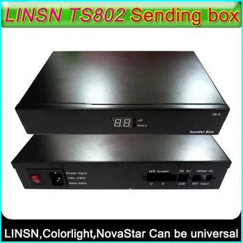 LINSN TS802 Pošiljanje kartice LED zaslon krmilnik zunanje pošiljanje polje,Podporo NovaStar Colorlight Pošiljanje kartice,Podporo svetlosti
