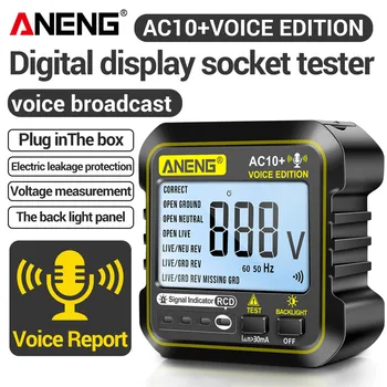 ANENG AC10 Vtičnico Tester Priključite Detektor Nič Linijo Priključite Polarnost Faza Preverjanje Faznega Detektorja NAS EU Plug Multimeter Digitalni Tester