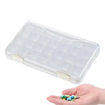 Velika Tedensko Tabletke Organizator Vitamina Imetnik Posodo 28 Oddelkov Tablete Škatla S Pokrovom Prenosni Delilniku Tablet Tableto Primeru Imetnik