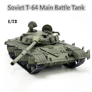 1:72 Obsegu Model Sovjetski T-64 Glavni Bojni Tank Oklepna Vozila Preplete Skladbo Diecast Igrača Zbirka Zaslon Dekoracijo Darilo