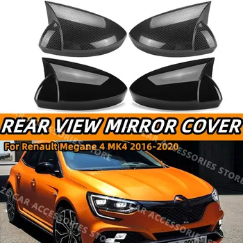 Rearview Mirror Primeru Kritje Za Renault Megane 4 MK4 2016-2020 Plastičnih Bat Wing Ogledalo Zajema Kape Gloss Black Avto Dodatki