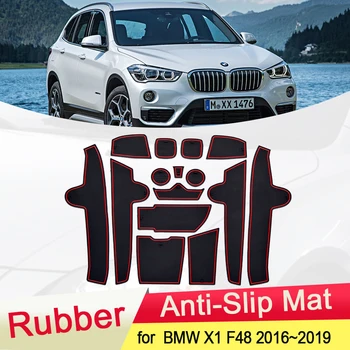 za BMW X1 F48 2016~2017 2018 2019 Gume Anti-slip Mat Vrata, za Utor Pokal pad Vrata reže Železnica Notranjost Avtomobila Dodatki