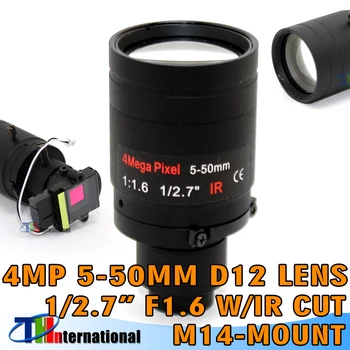 4MP Cctv Objektiv 5-50mm Objektiv D14 Gori F1.6 Z 10-kratnim Zoomom in Ostrina leče + 5MP IR CUT Za 4MP AHD/IP Kamere